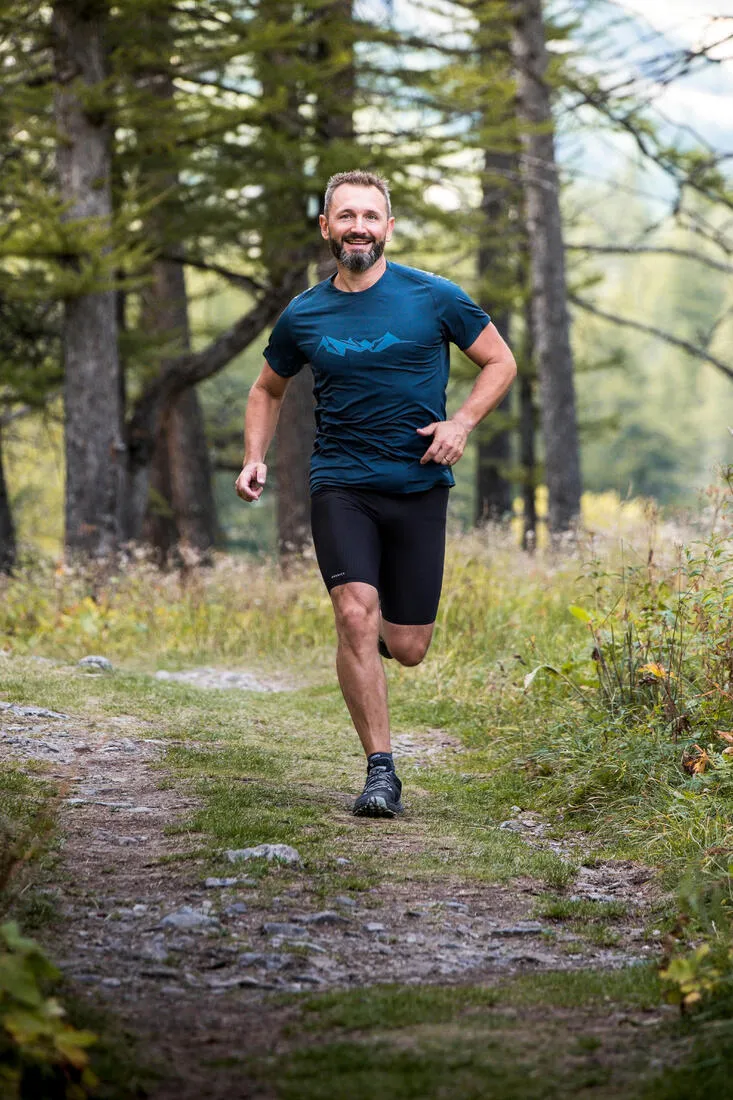 MEN'S TRAIL RUNNING TIGHTS EMBOSS - BLACK/BRONZE