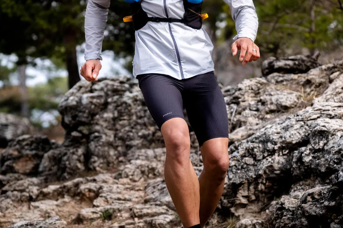 MEN'S TRAIL RUNNING TIGHTS EMBOSS - BLACK/BRONZE