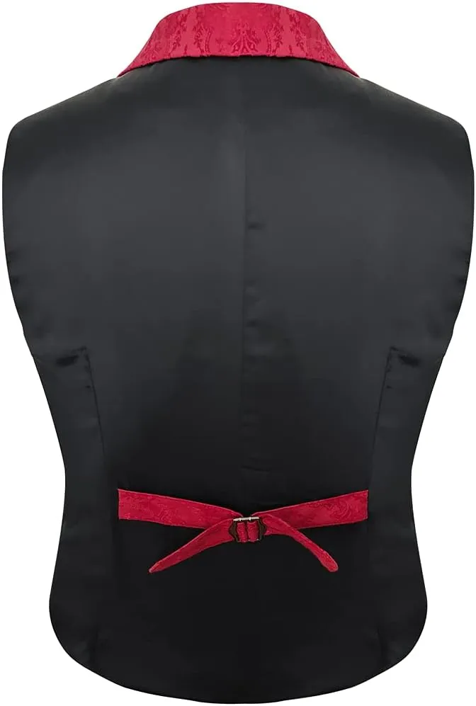 Mens Victorian Outerwear Suit Vest Steampunk Gothic Jacket Waistcoat