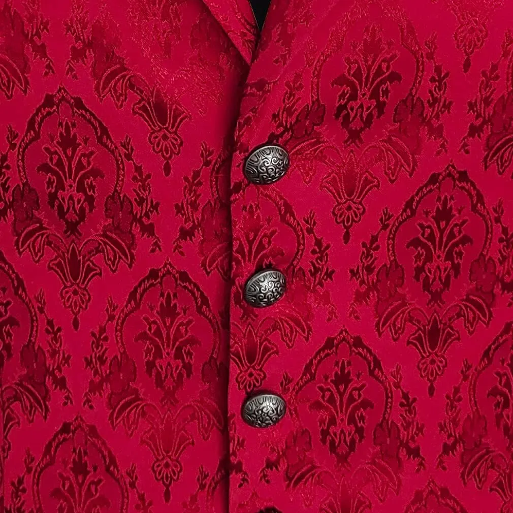 Mens Victorian Outerwear Suit Vest Steampunk Gothic Jacket Waistcoat