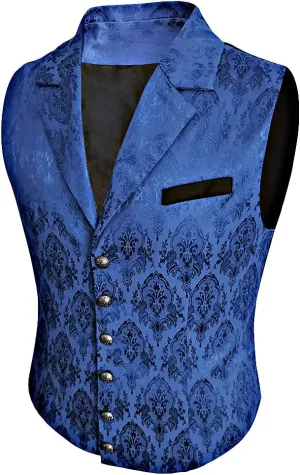 Mens Victorian Outerwear Suit Vest Steampunk Gothic Jacket Waistcoat