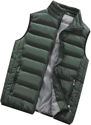 Mens Winter Coats Men Autumn Coat Padded Cotton Vest Warm Hooded Thick Vest Tops Jacket Jackets