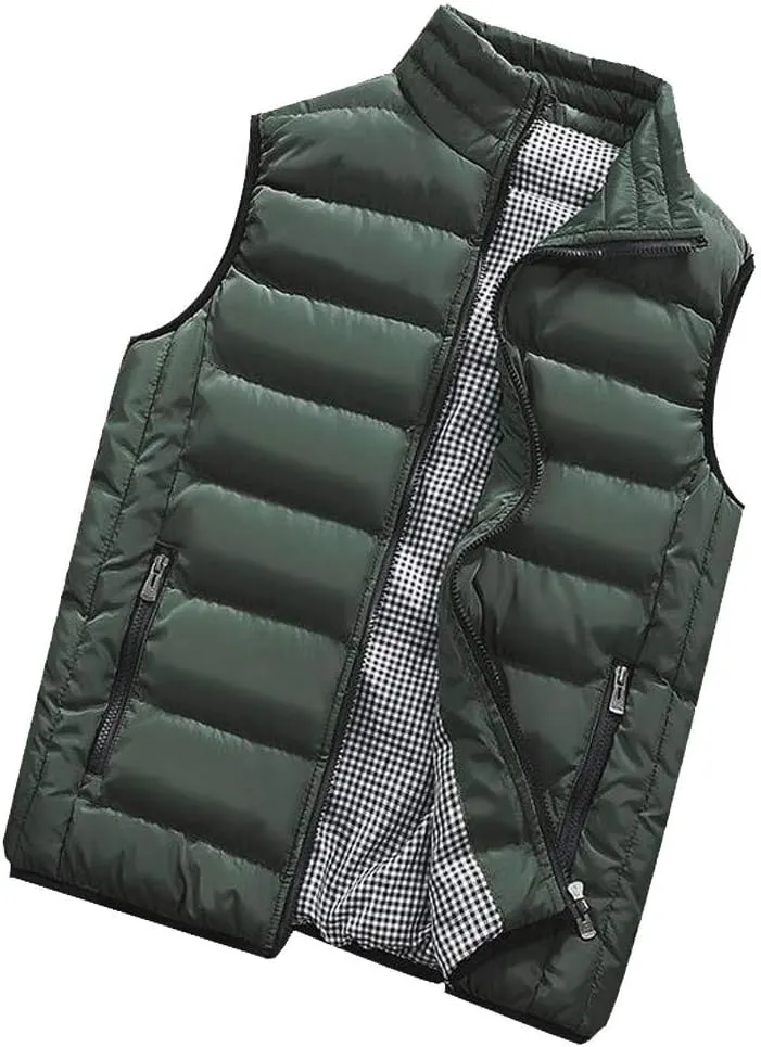 Mens Winter Coats Men Autumn Coat Padded Cotton Vest Warm Hooded Thick Vest Tops Jacket Jackets