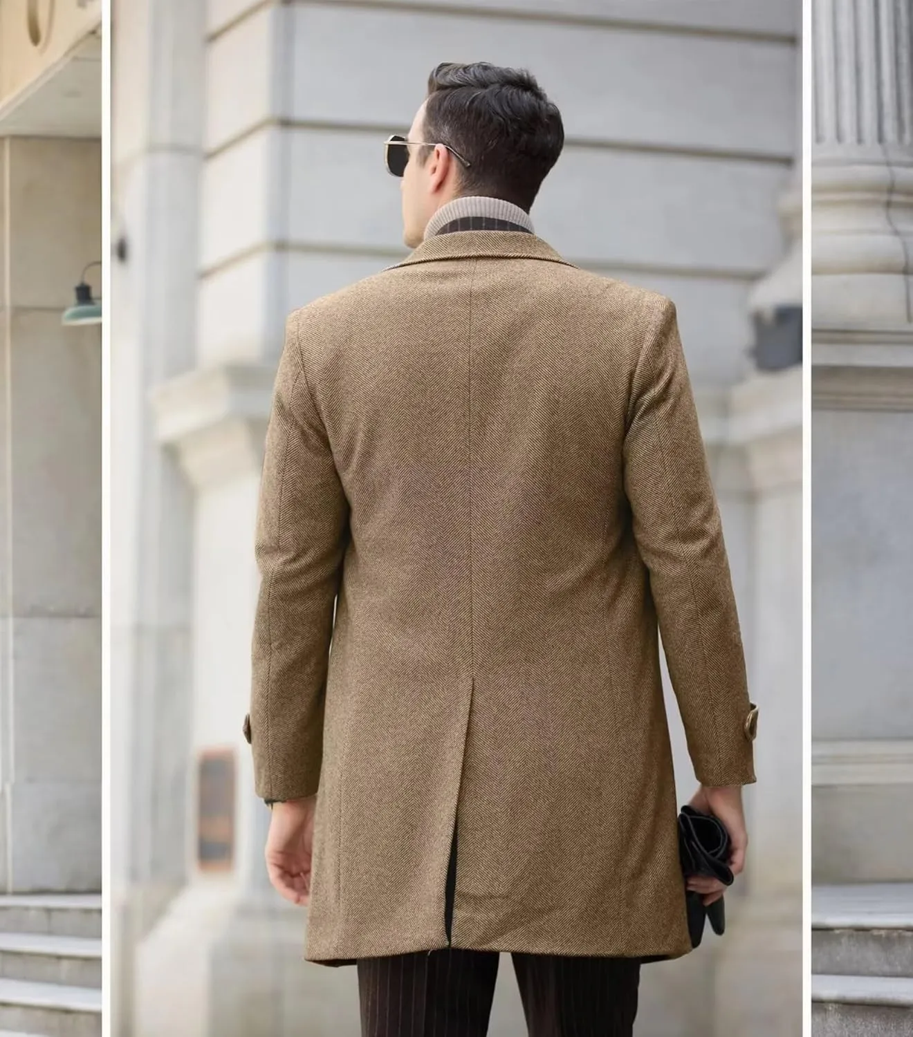 Mens Winter Jacket Trench Coats for Men Long Jackets Warm Peacoat Men's Double Breasted Overcoat