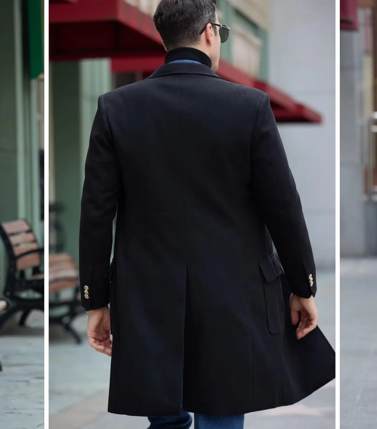 Mens Winter Jacket Trench Coats for Men Long Jackets Warm Peacoat Men's Double Breasted Overcoat