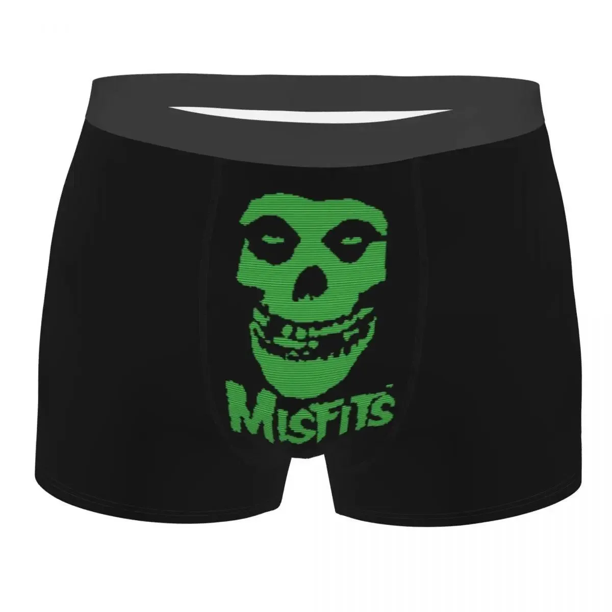 Misfits Skull Underwear Men Stretch Heavy Metal Music Boxer Briefs Shorts Panties Soft Sexy Underpants For Male