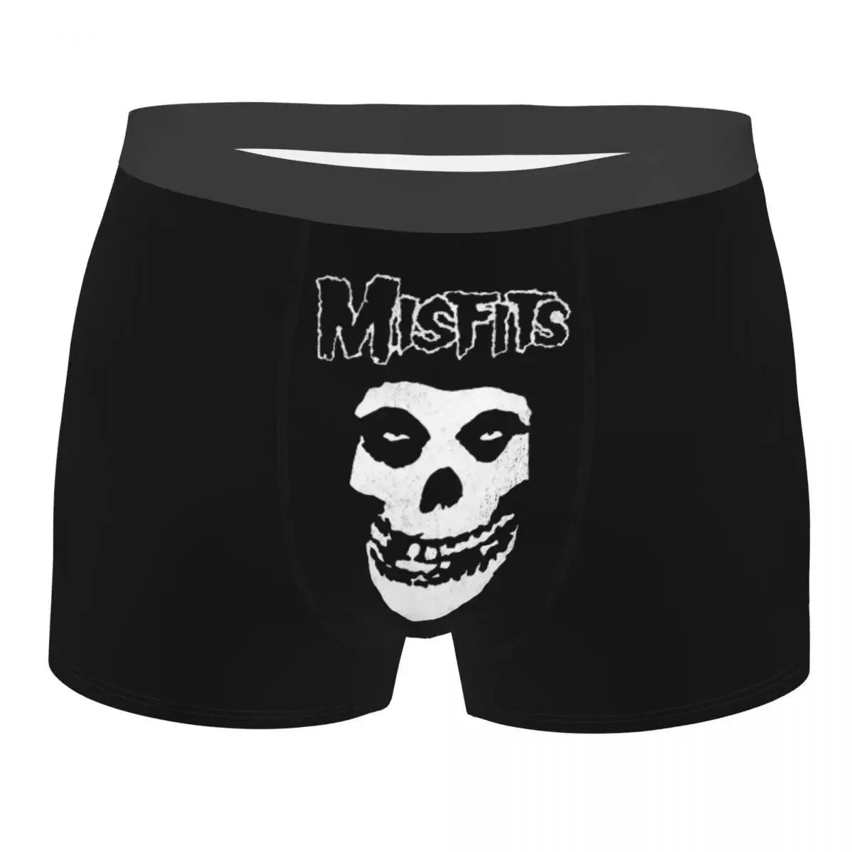 Misfits Skull Underwear Men Stretch Heavy Metal Music Boxer Briefs Shorts Panties Soft Sexy Underpants For Male