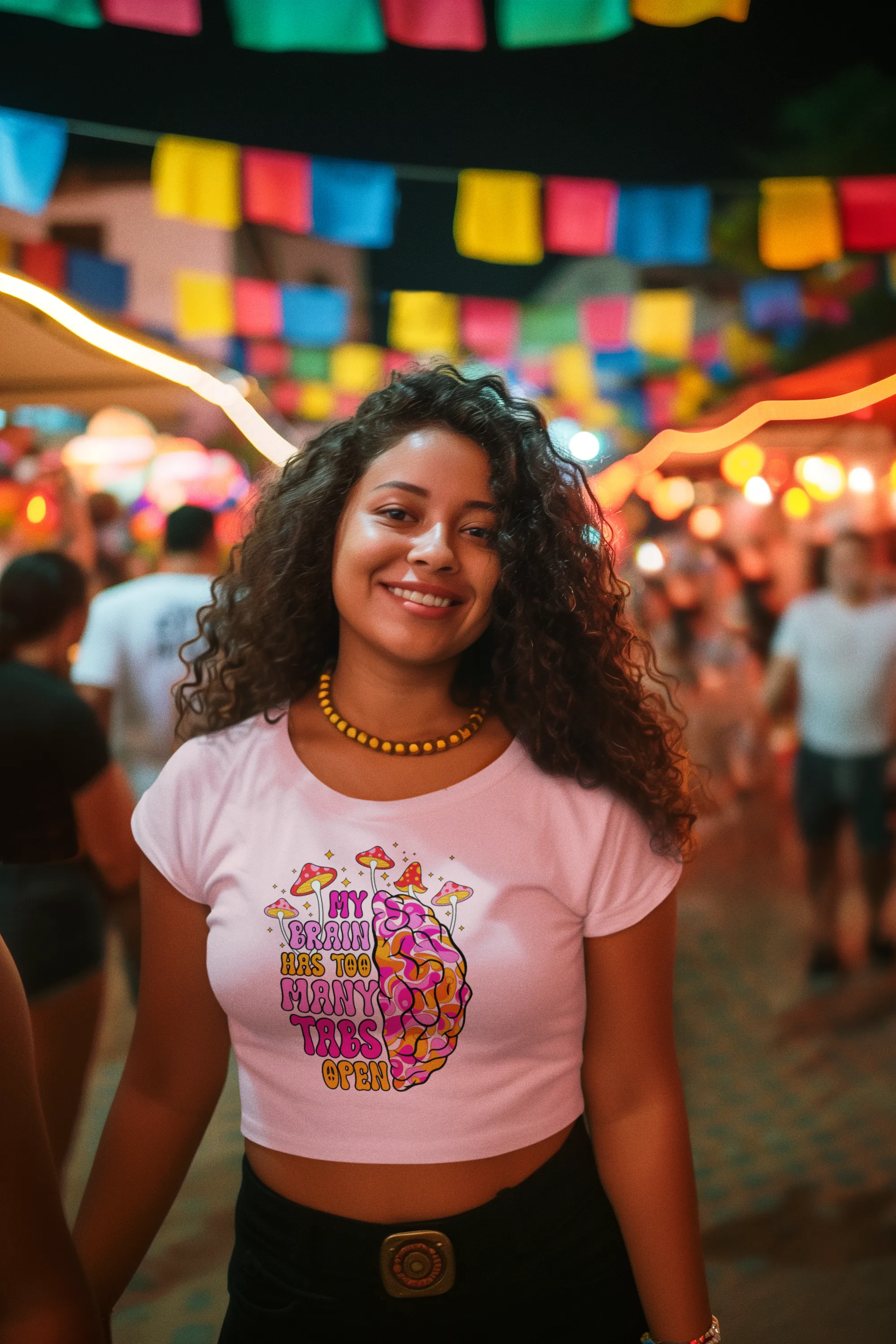 Multitasking Queen – Too Many Tabs, Zero Chill Graphic Crop Top