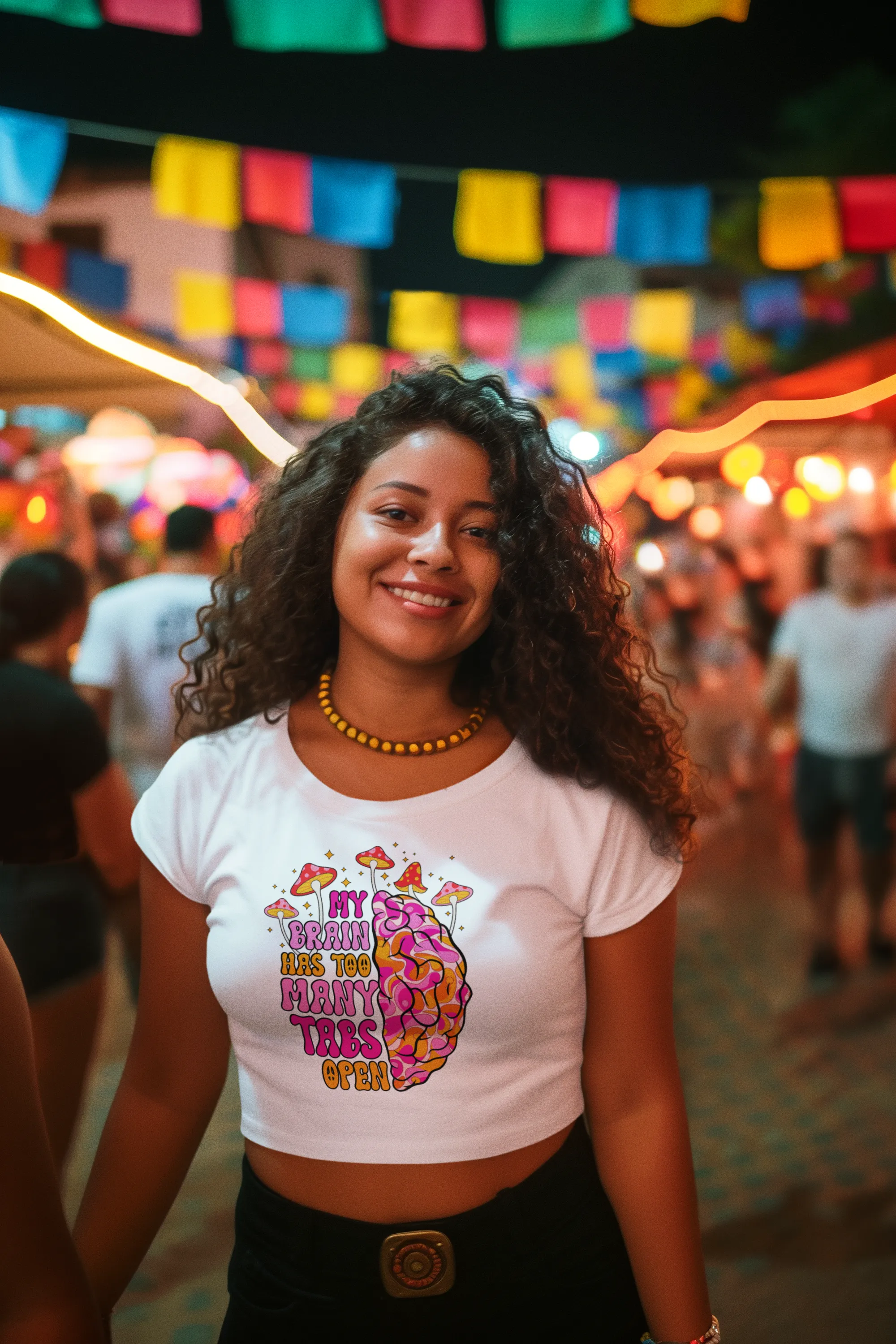Multitasking Queen – Too Many Tabs, Zero Chill Graphic Crop Top