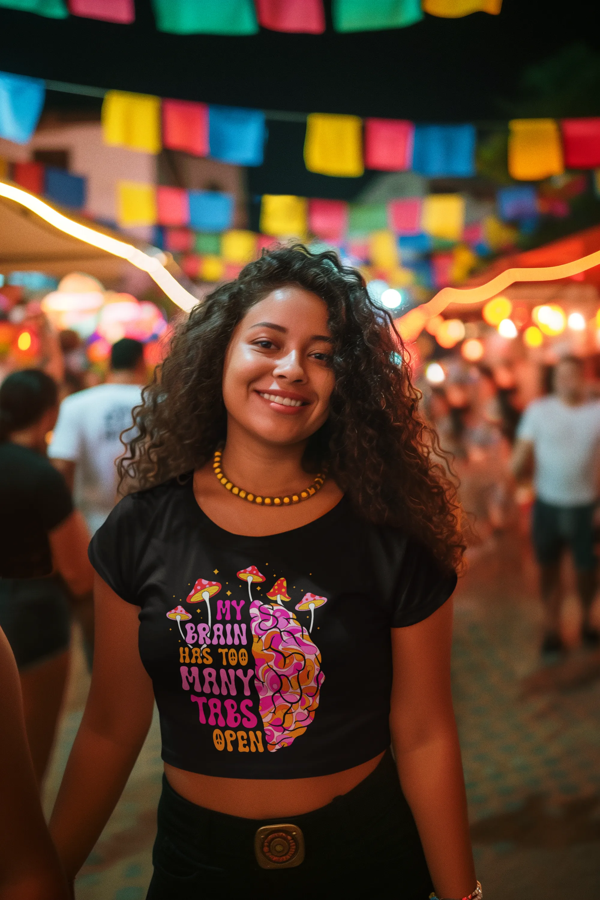 Multitasking Queen – Too Many Tabs, Zero Chill Graphic Crop Top
