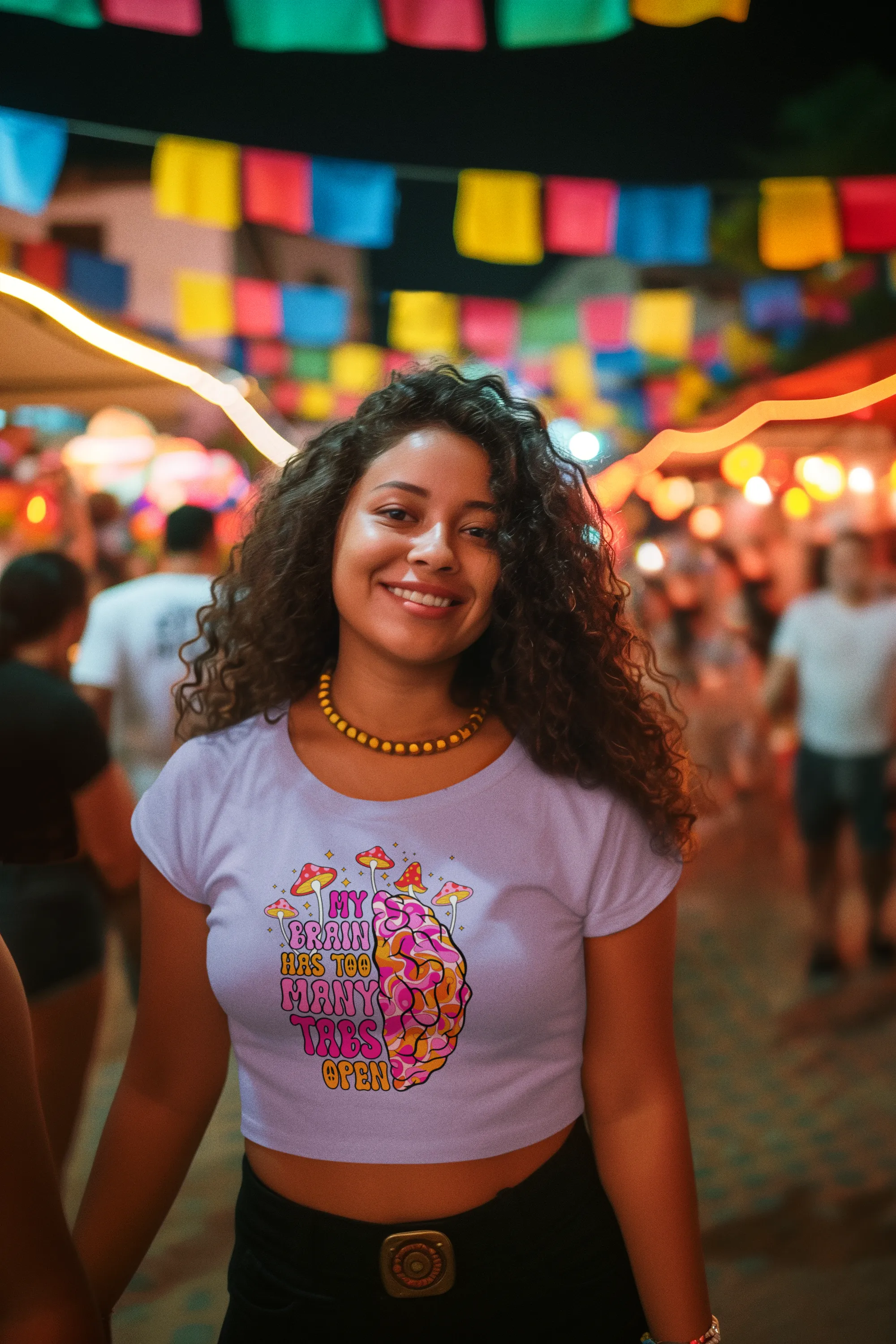 Multitasking Queen – Too Many Tabs, Zero Chill Graphic Crop Top