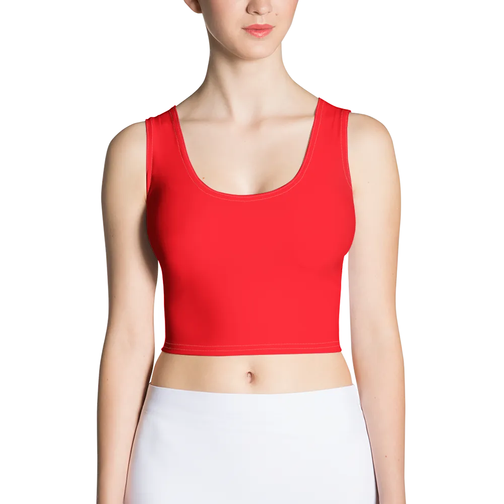 Neon Red Crop Top