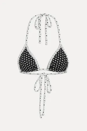 Nick Ruffle Top -Polka Dot