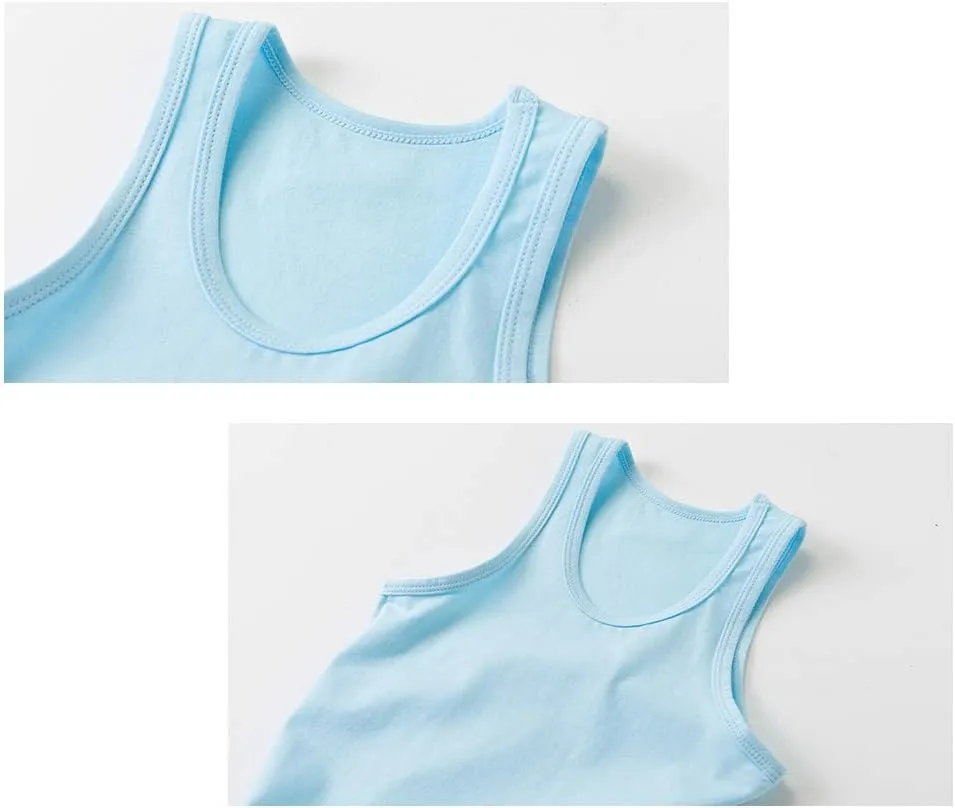 Nightaste Toddler Girl's Soft Cotton Camisoles Undershirt Little Kids Pack of 4pcs Tank Tops with Cute Prints Fits 2-9 Years