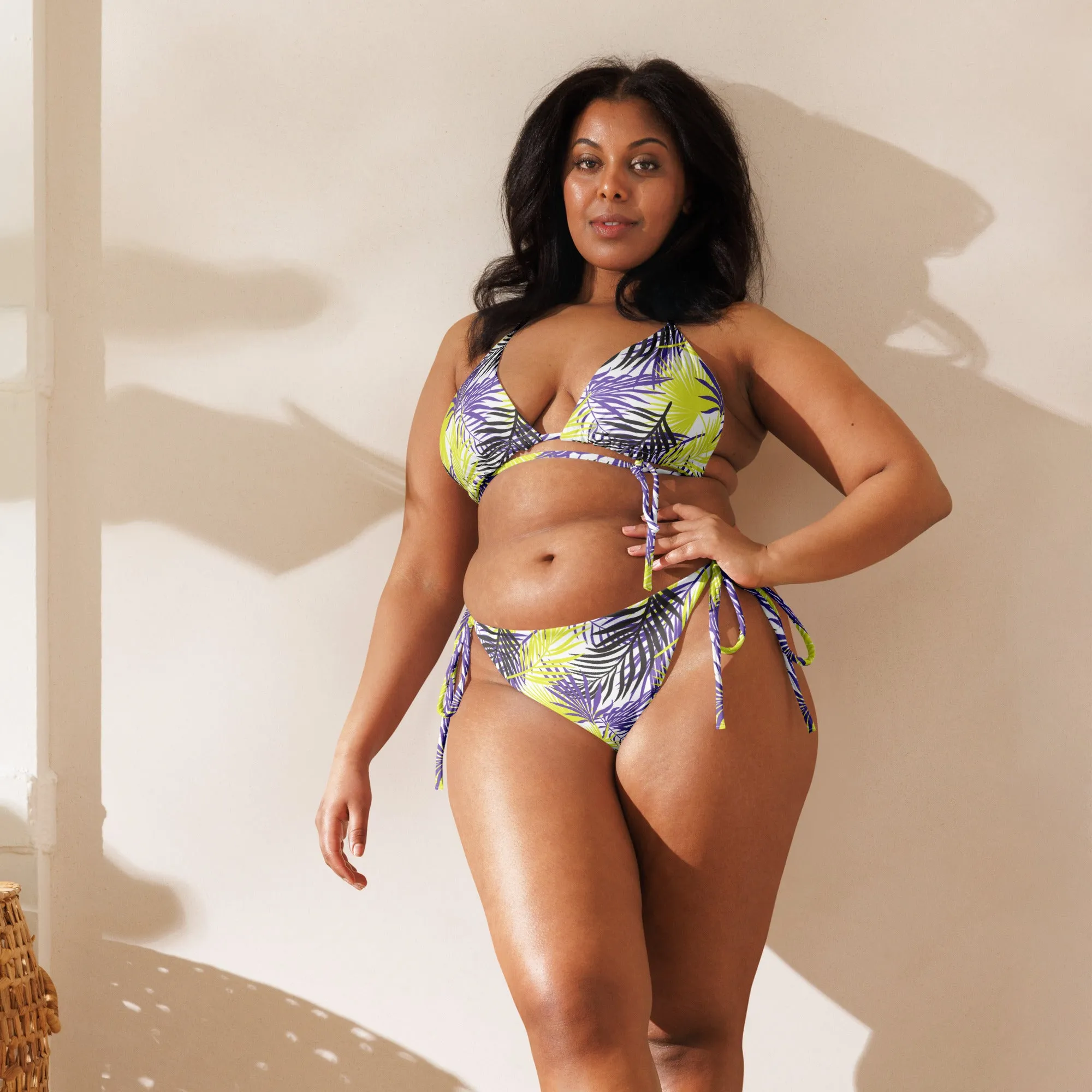 Non-Binary Palm String Bikini Top