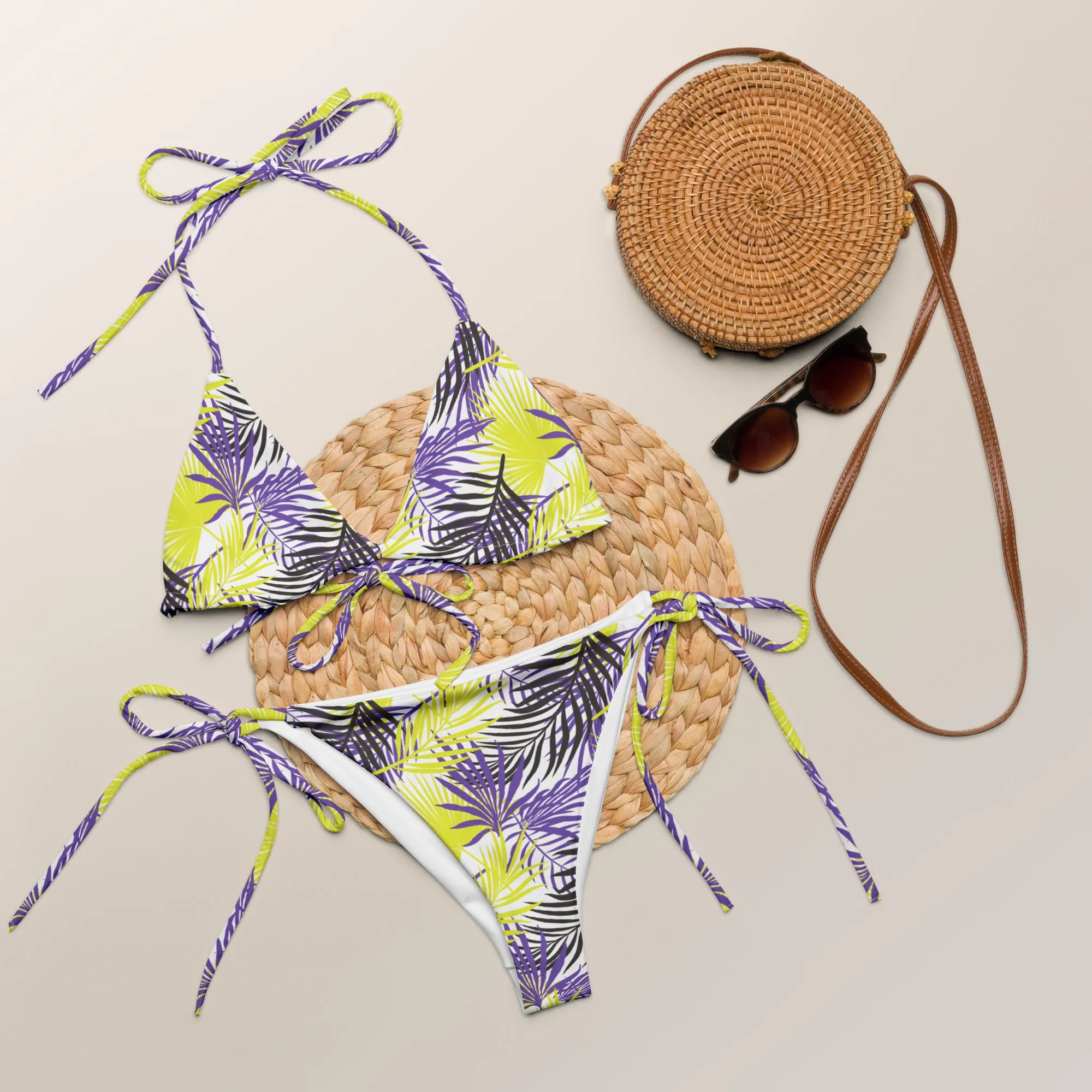 Non-Binary Palm String Bikini Top