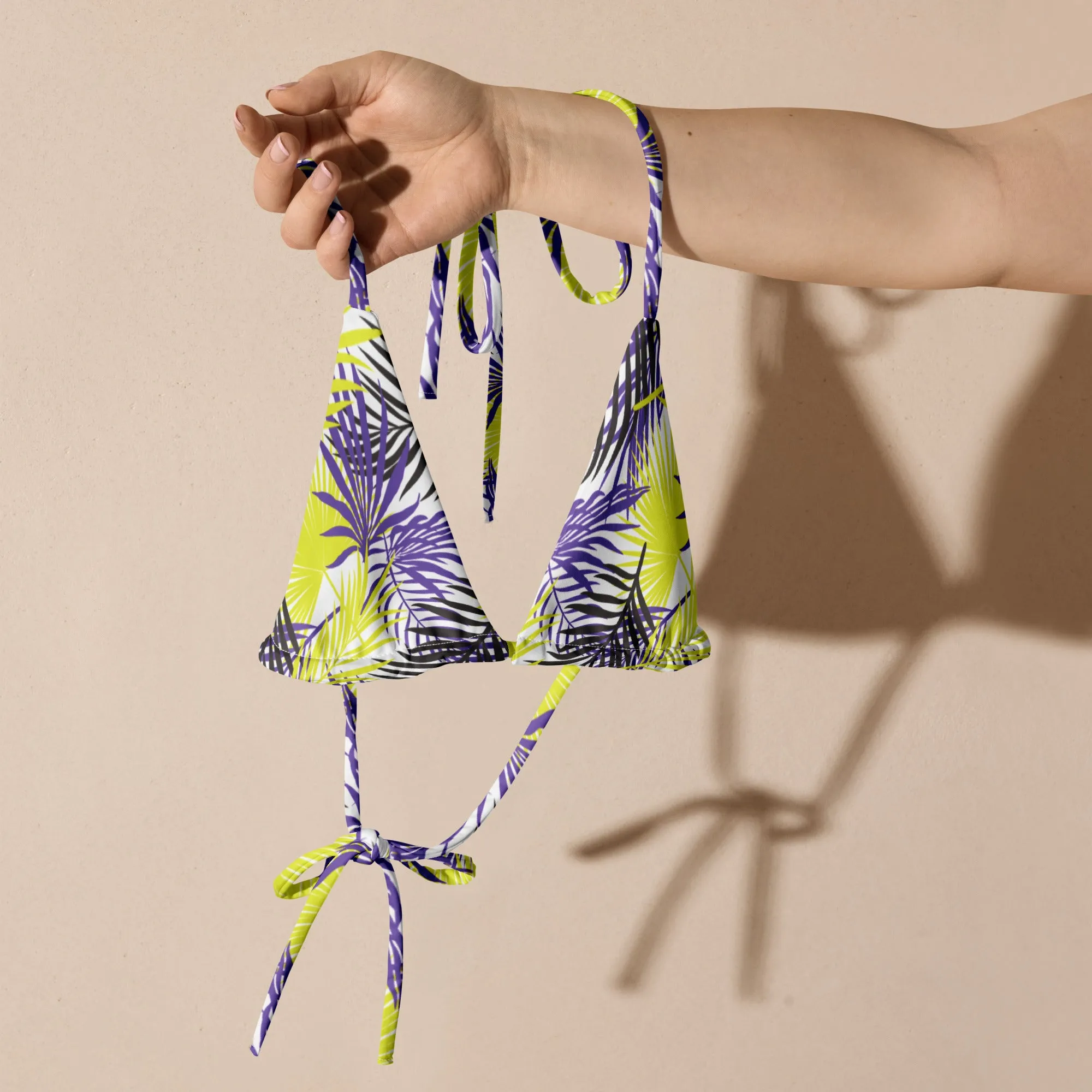 Non-Binary Palm String Bikini Top