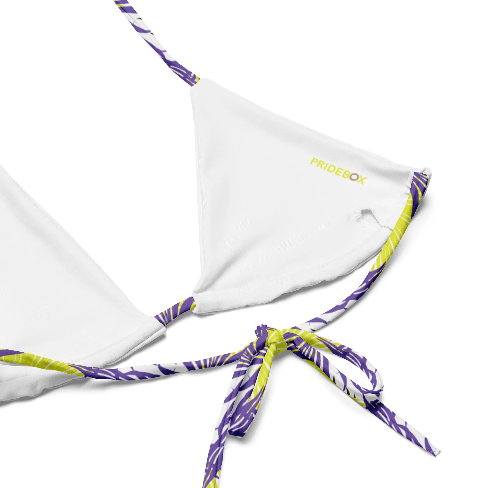 Non-Binary Palm String Bikini Top