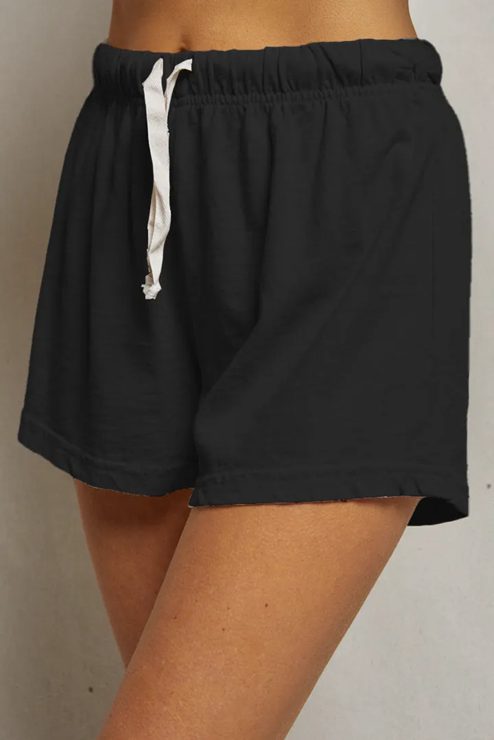 PERFECT WHITE TEE JOEL JAPANESE JERSEY SWEATSHORTS - BLACK B26