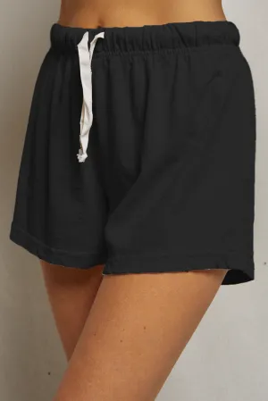 PERFECT WHITE TEE JOEL JAPANESE JERSEY SWEATSHORTS - BLACK B26