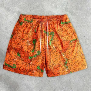 Personality College Style Fashion Loose and Comfortable Mesh Shorts