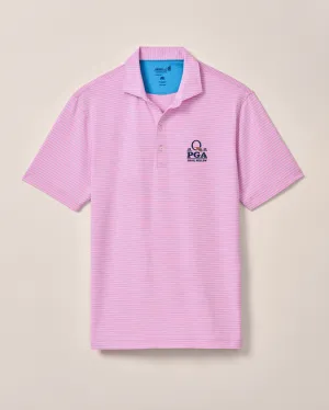PGA Championship Quail Hollow Michael Striped Jersey Performance Polo