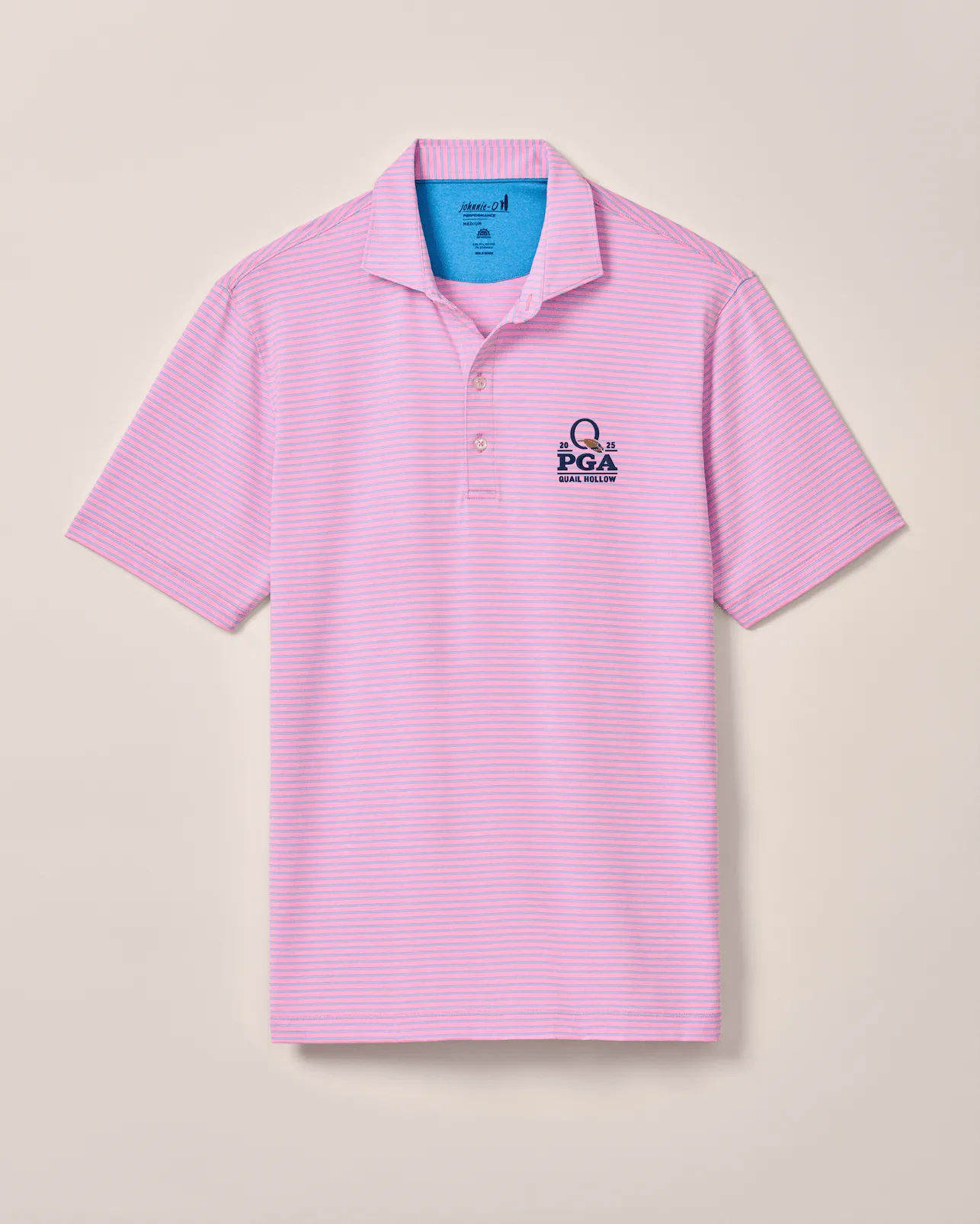 PGA Championship Quail Hollow Michael Striped Jersey Performance Polo