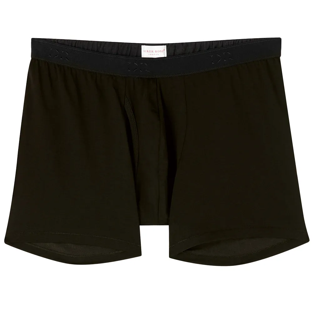 Pima Cotton Boxer Briefs, Black
