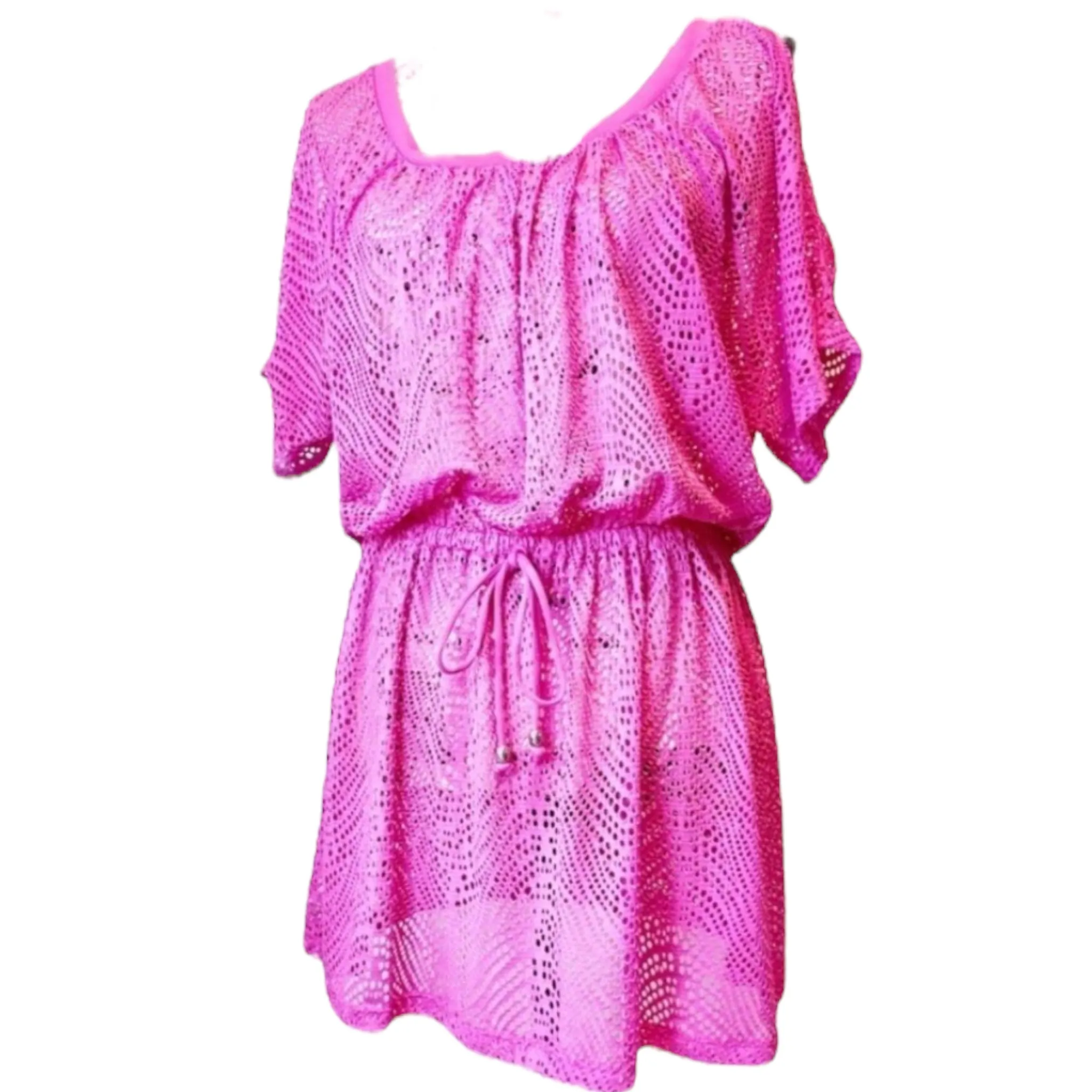 Pink Paradise Beach Coverup Caftan