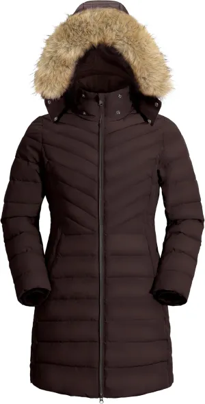 Pioneer Camp Women's Winter Coats Warm Thicken Long Puffer Jacket Waterproof Quilted Parka with Removable Faux Fur Hood