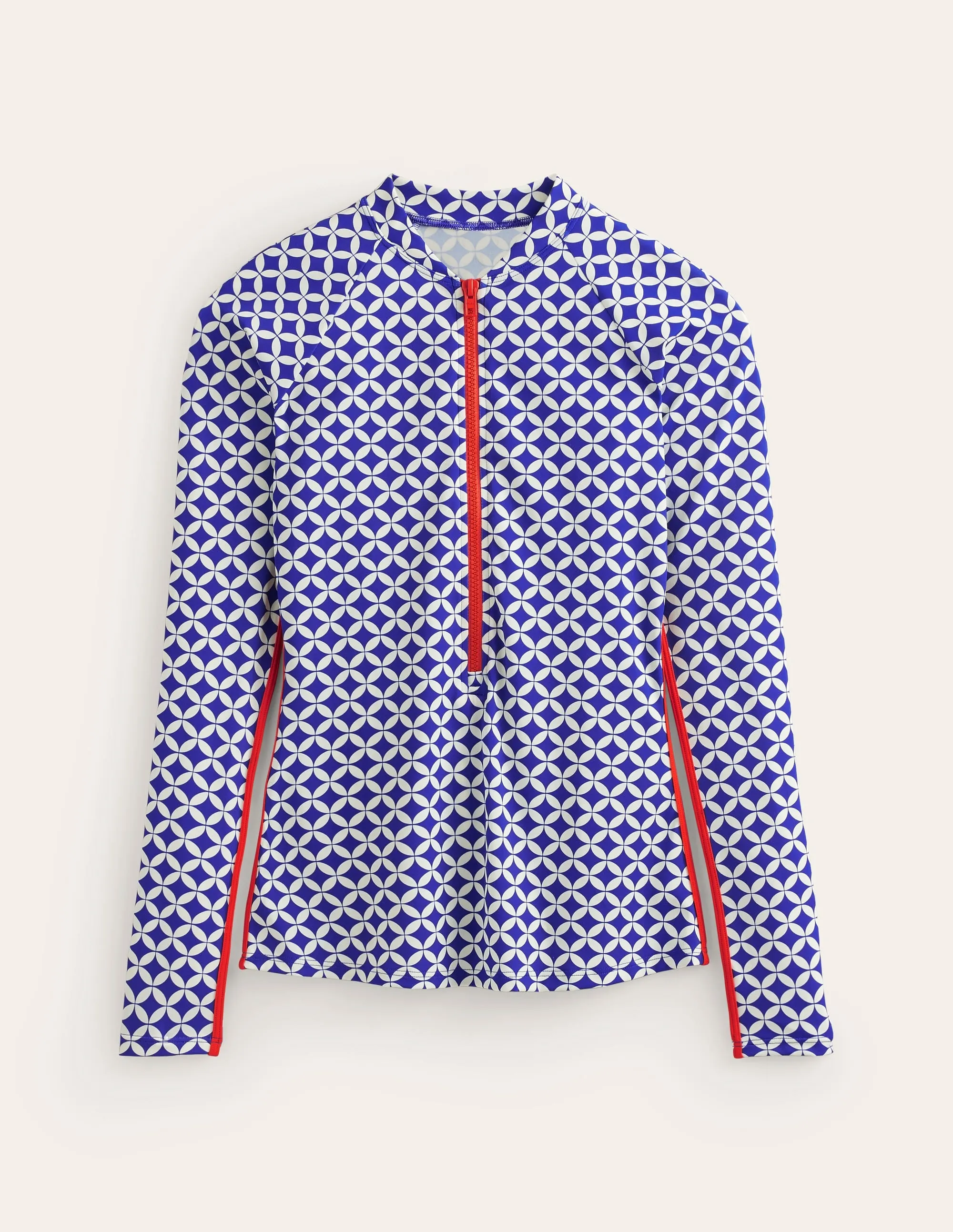 Piped Raglan Rash Vest-Surf The Web, Diamond Terrace