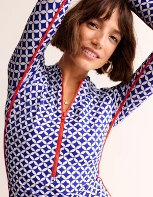 Piped Raglan Rash Vest-Surf The Web, Diamond Terrace
