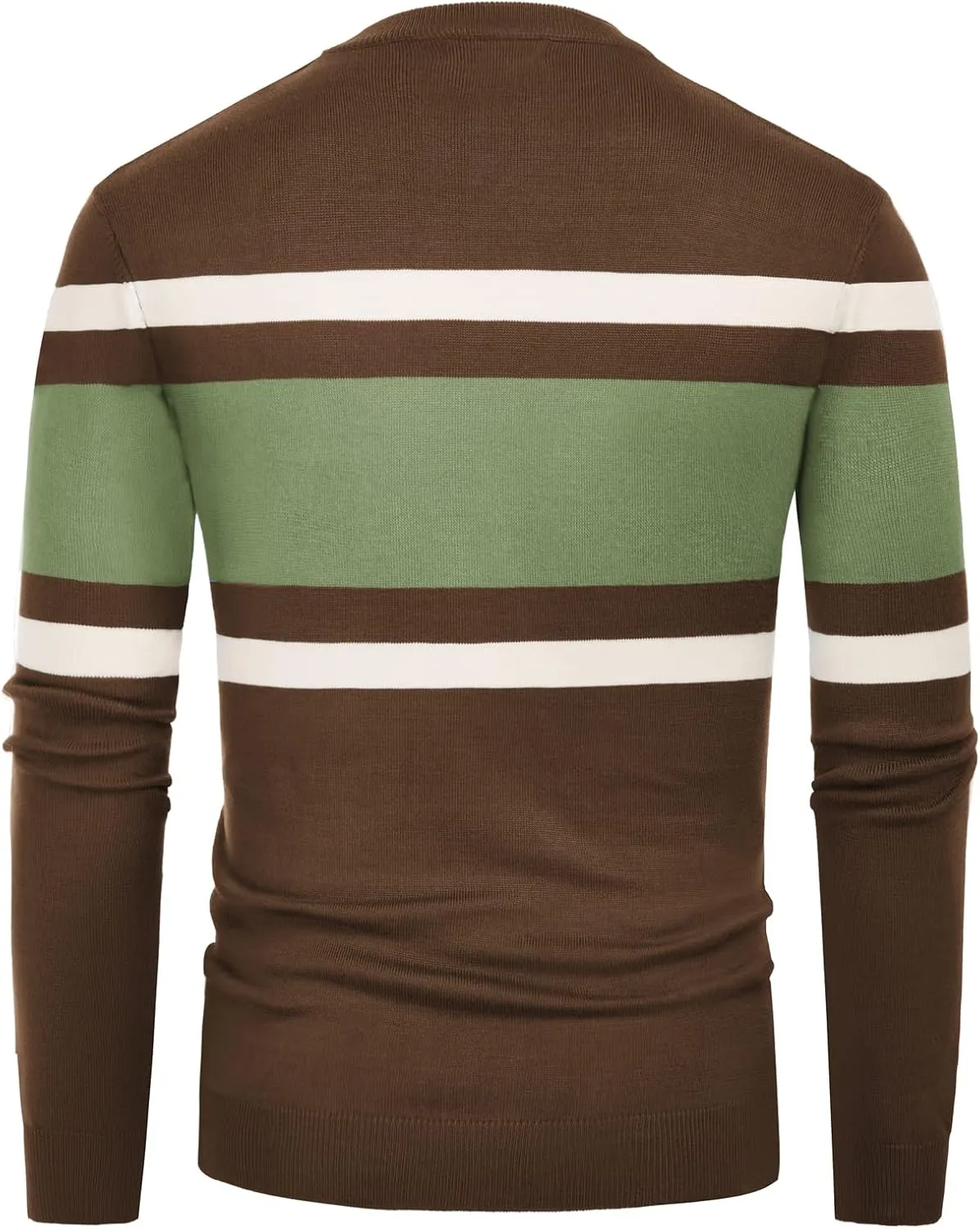 PJ Paul Jones Mens Striped Pullover Sweater Crewneck Contrast Fine Knitted Sweaters
