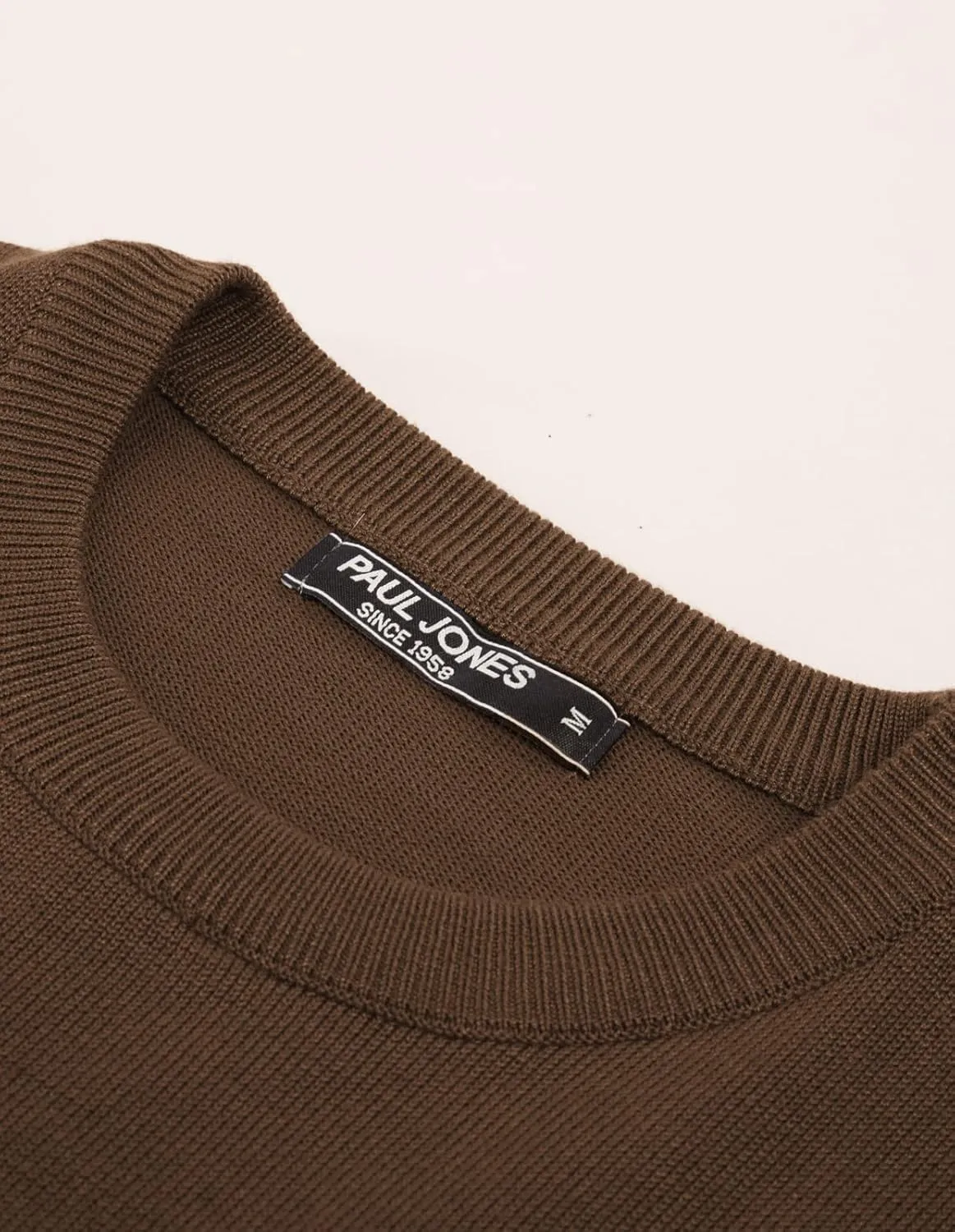 PJ Paul Jones Mens Striped Pullover Sweater Crewneck Contrast Fine Knitted Sweaters