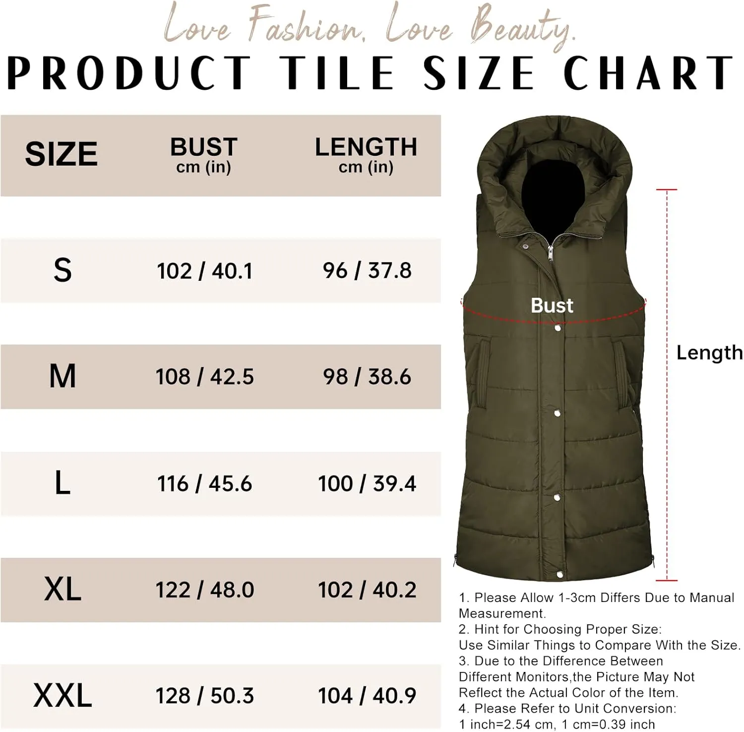 Puffer Vest for Women Long Down Hooded Vest Womens Sleeveless Zip Up Jacket Winter Thick Coats with Pockets