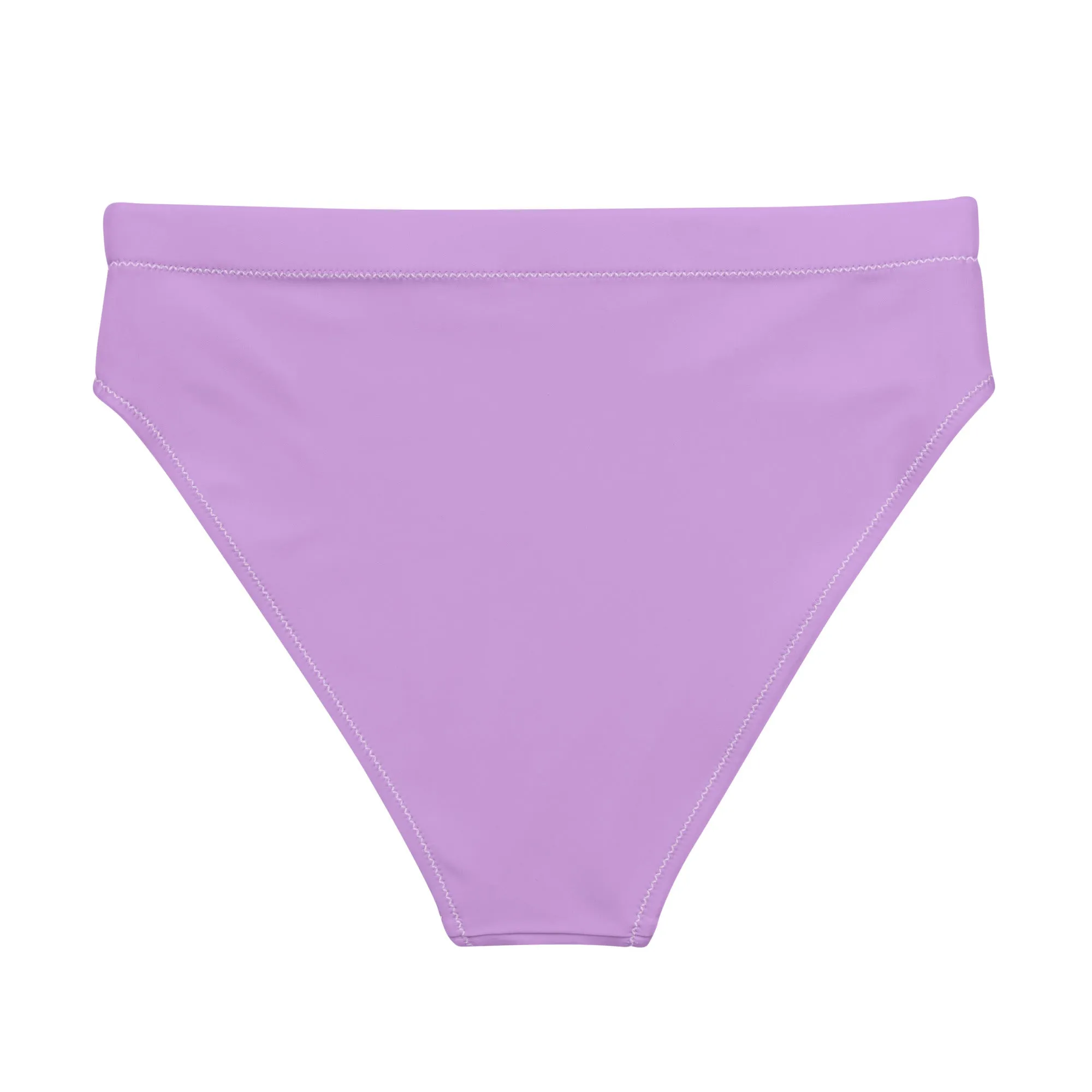 Rainbow Solid High-Waisted Athletic Bikini Bottom