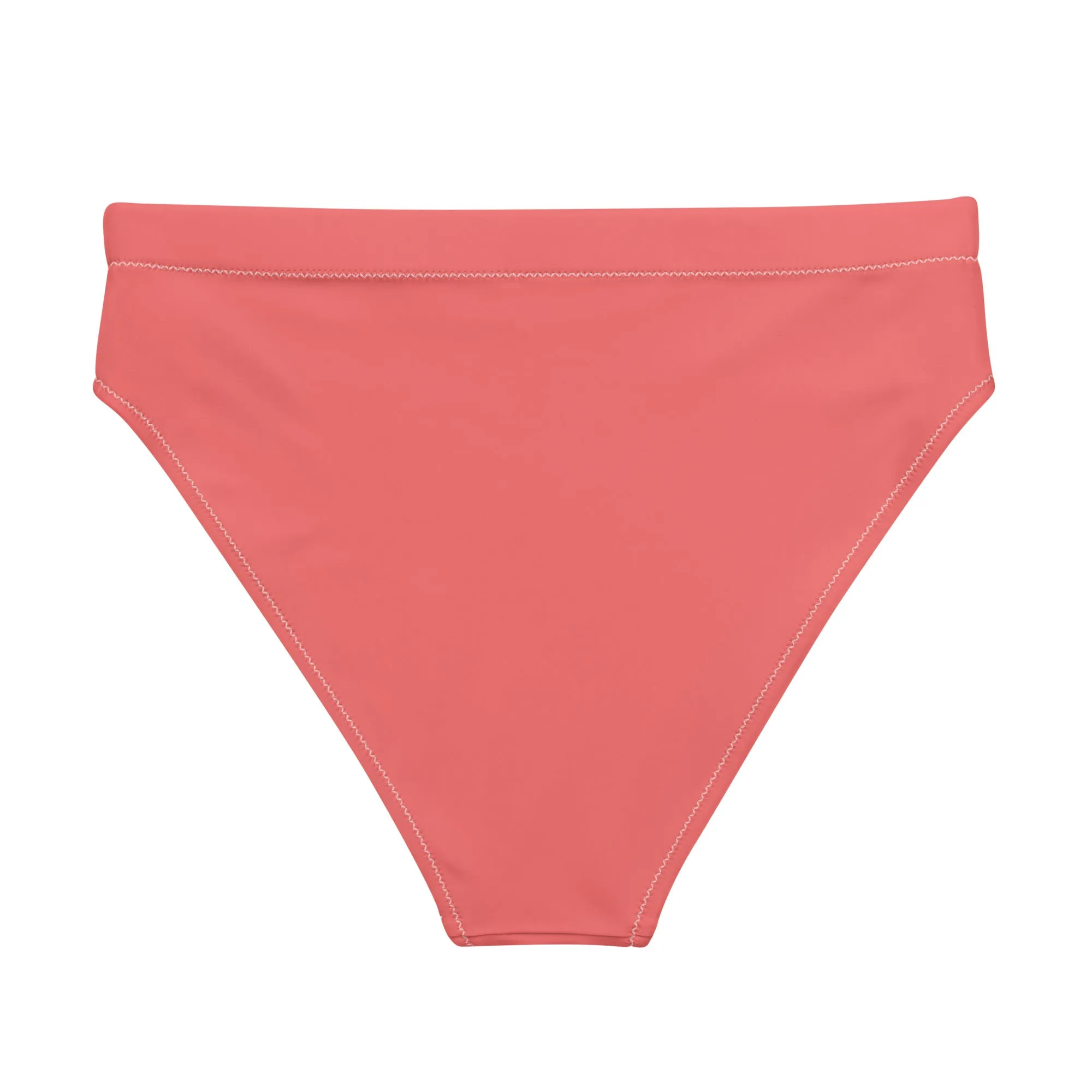 Rainbow Solid High-Waisted Athletic Bikini Bottom
