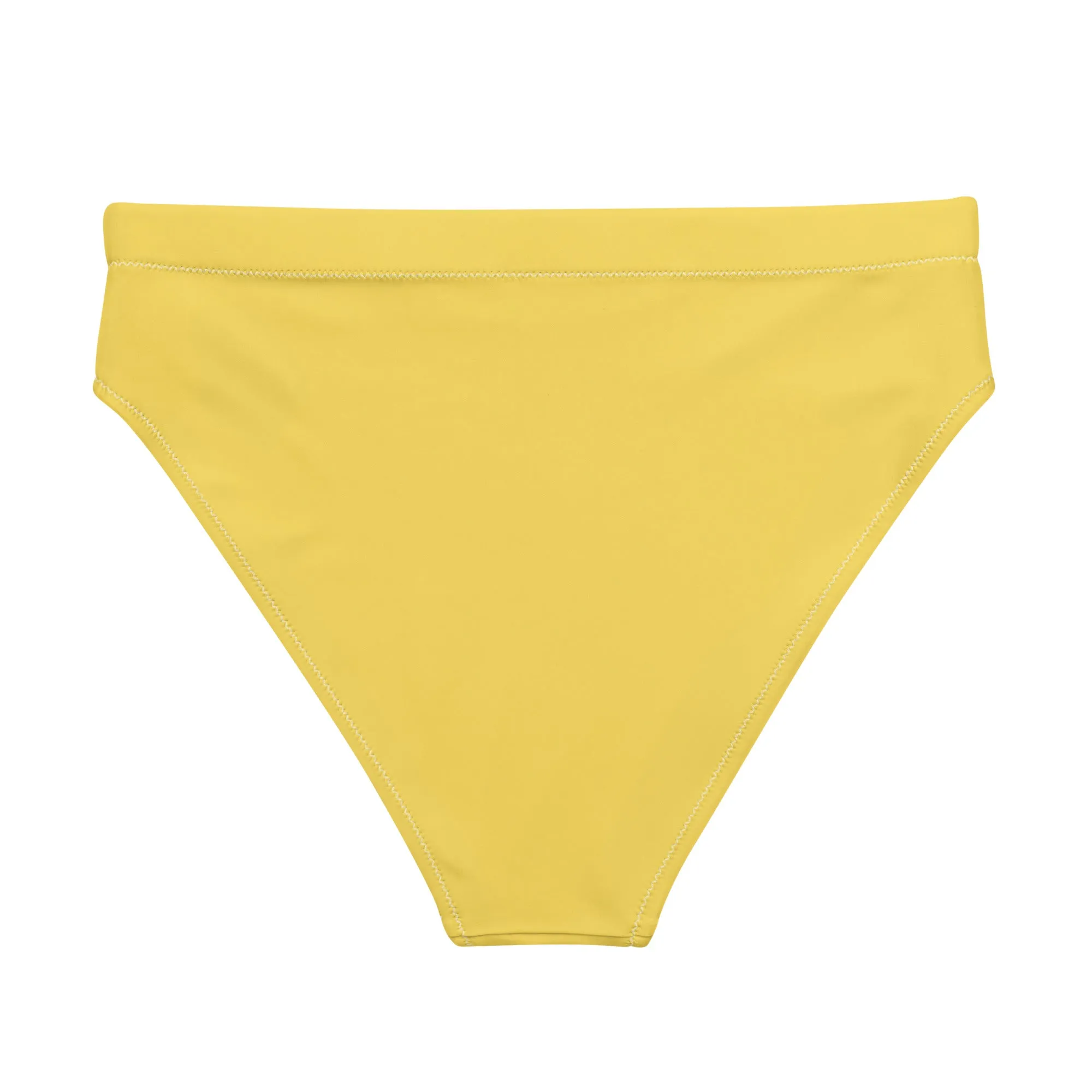 Rainbow Solid High-Waisted Athletic Bikini Bottom