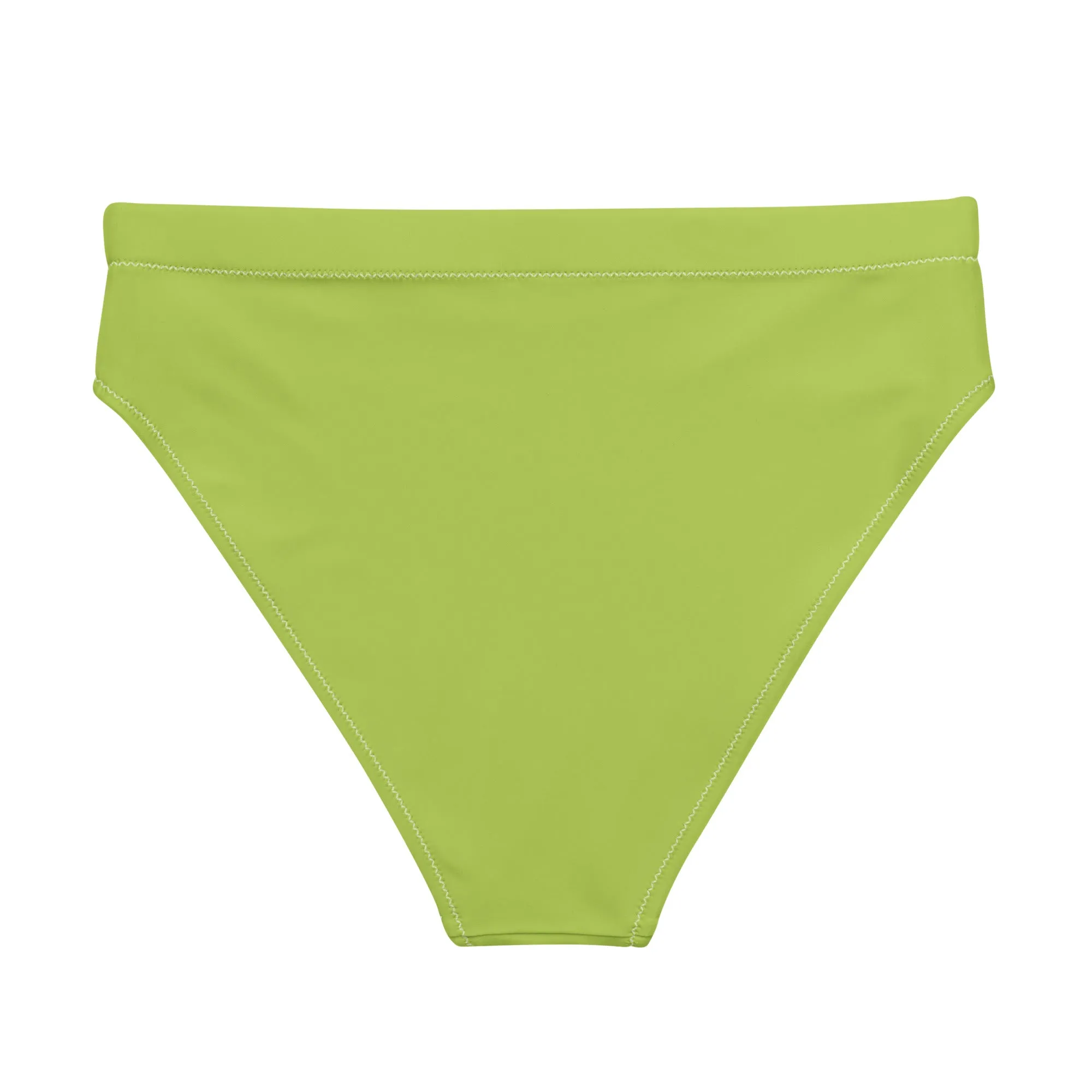 Rainbow Solid High-Waisted Athletic Bikini Bottom