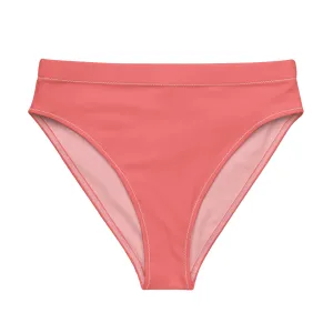 Rainbow Solid High-Waisted Athletic Bikini Bottom