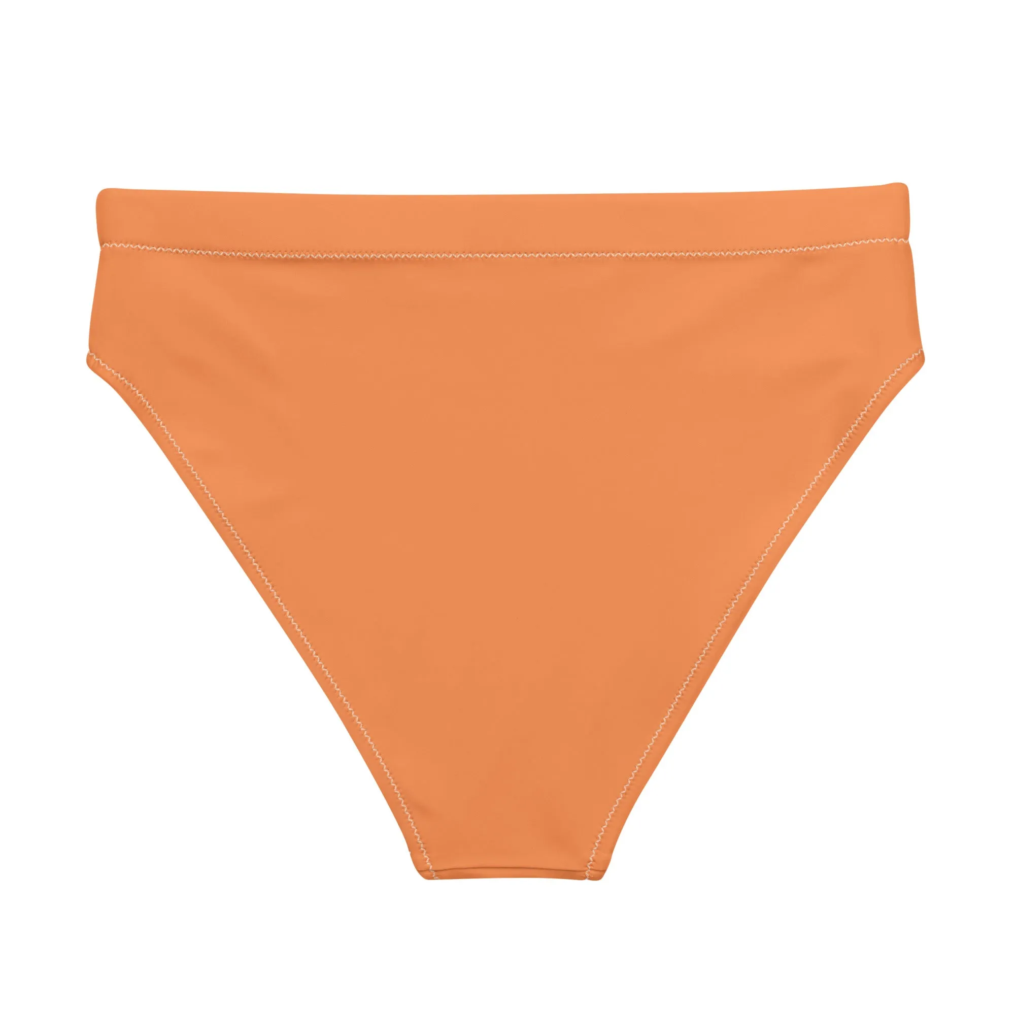 Rainbow Solid High-Waisted Athletic Bikini Bottom