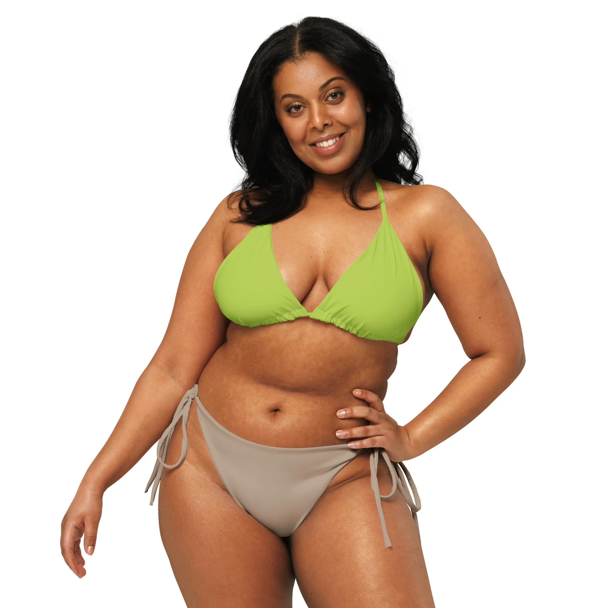 Rainbow Solid String Bikini Top