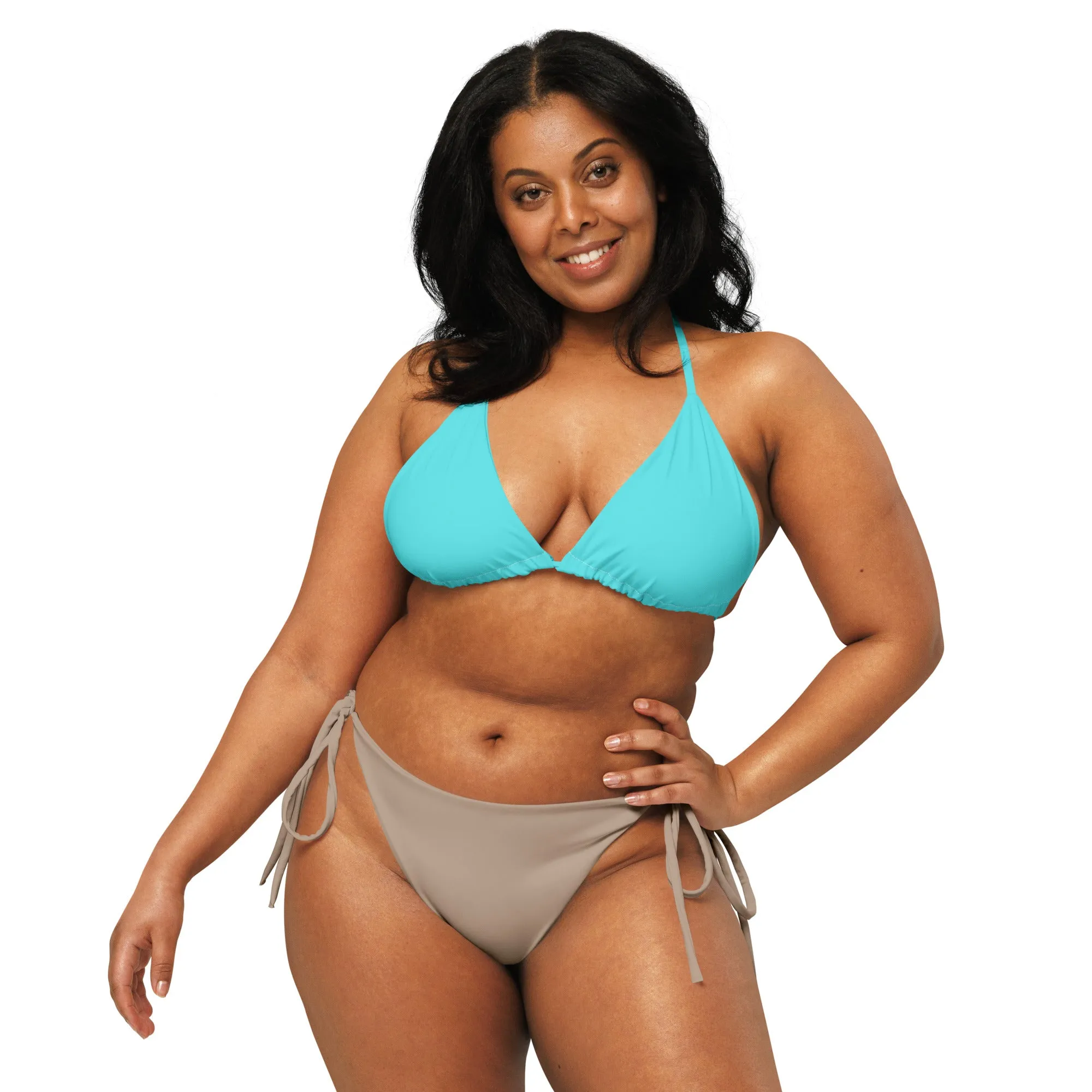 Rainbow Solid String Bikini Top