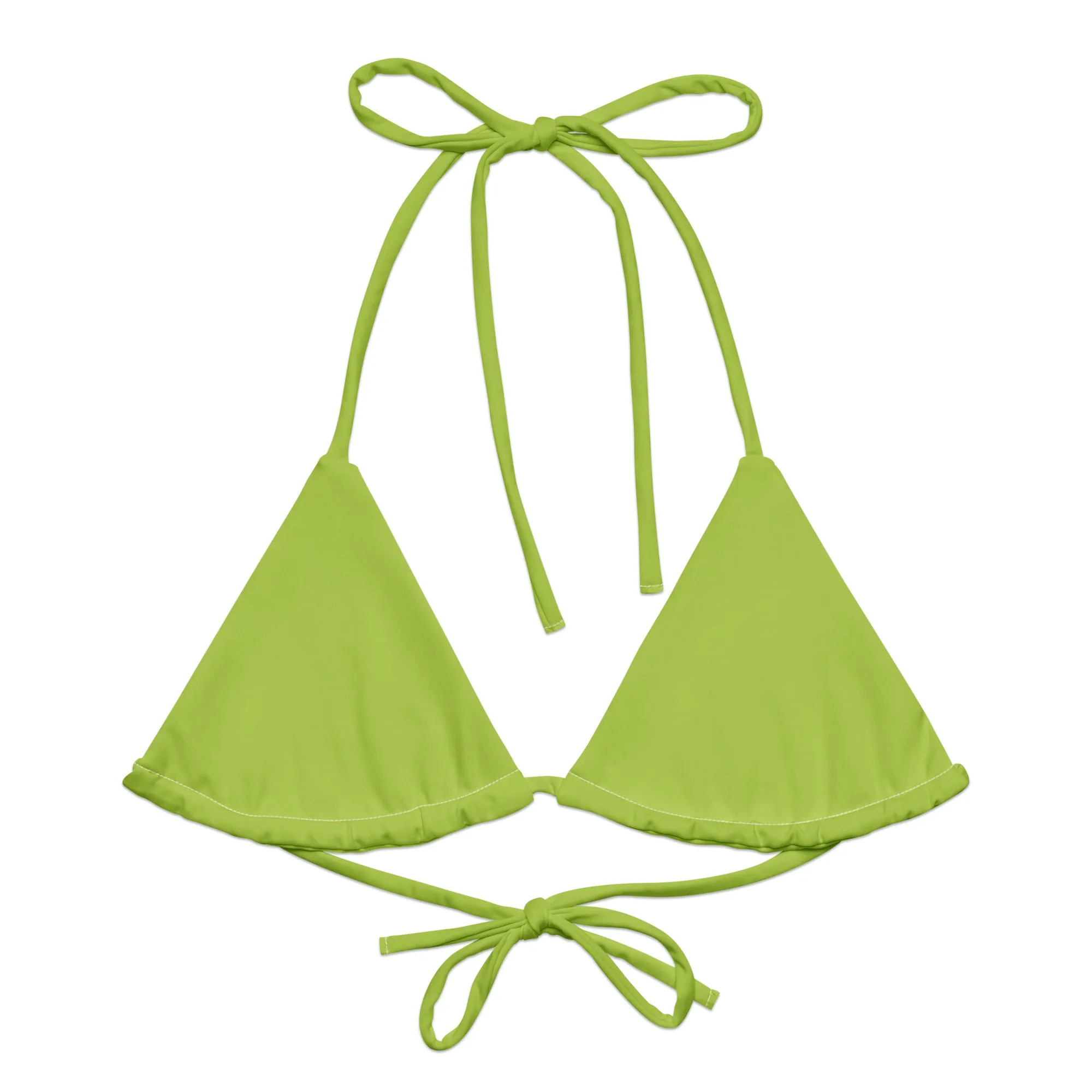 Rainbow Solid String Bikini Top