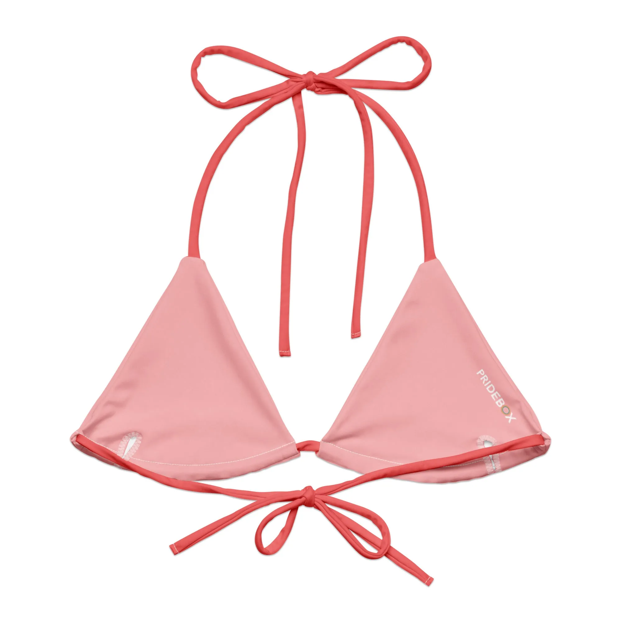 Rainbow Solid String Bikini Top