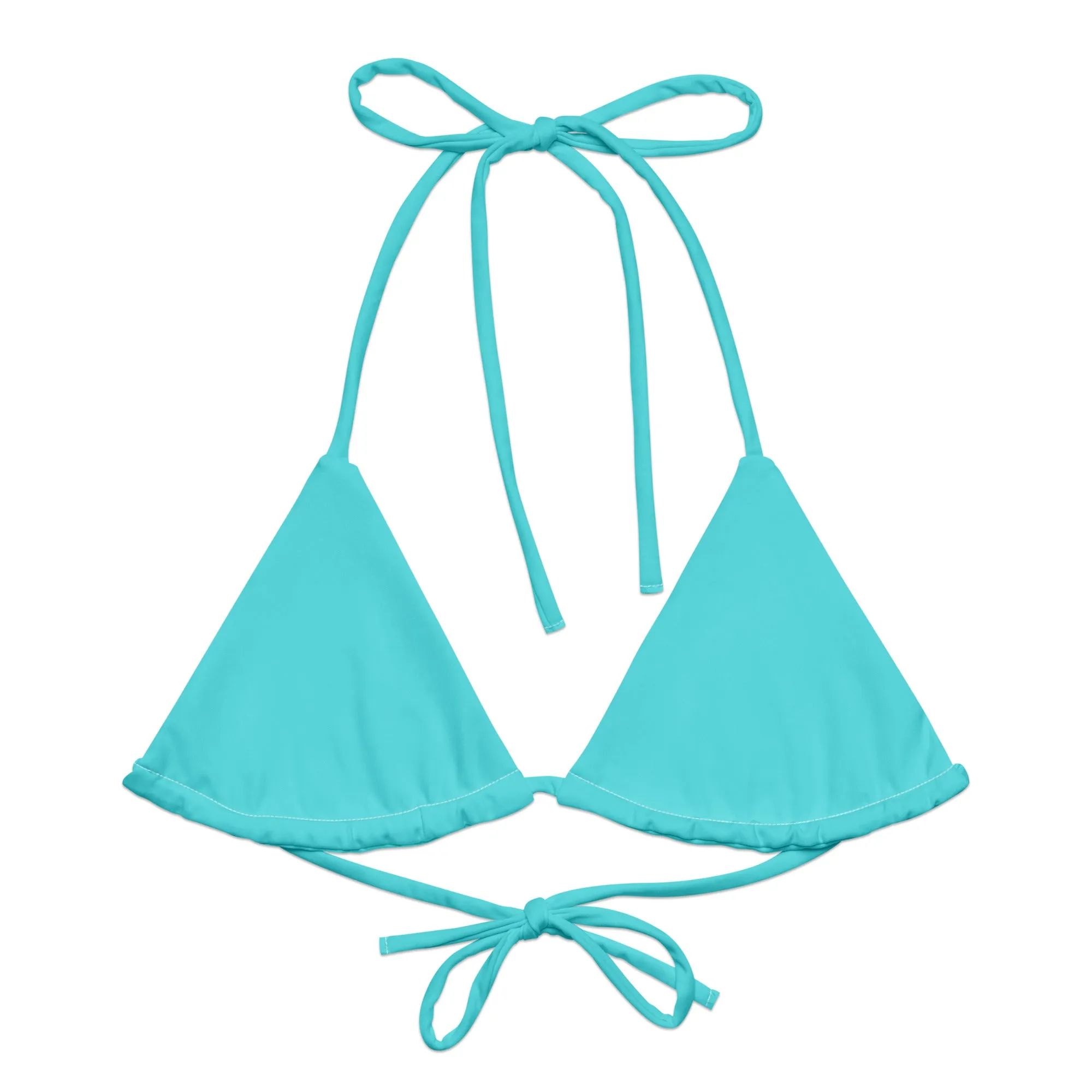 Rainbow Solid String Bikini Top