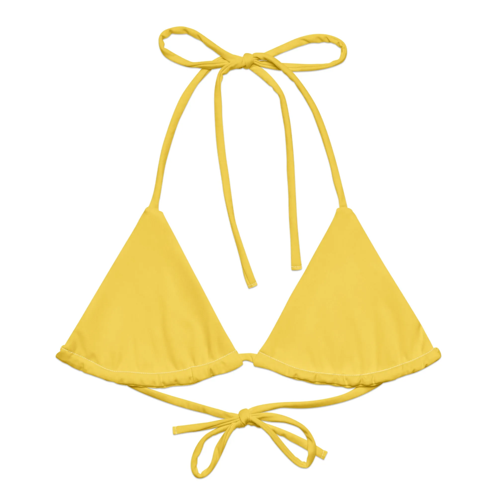 Rainbow Solid String Bikini Top