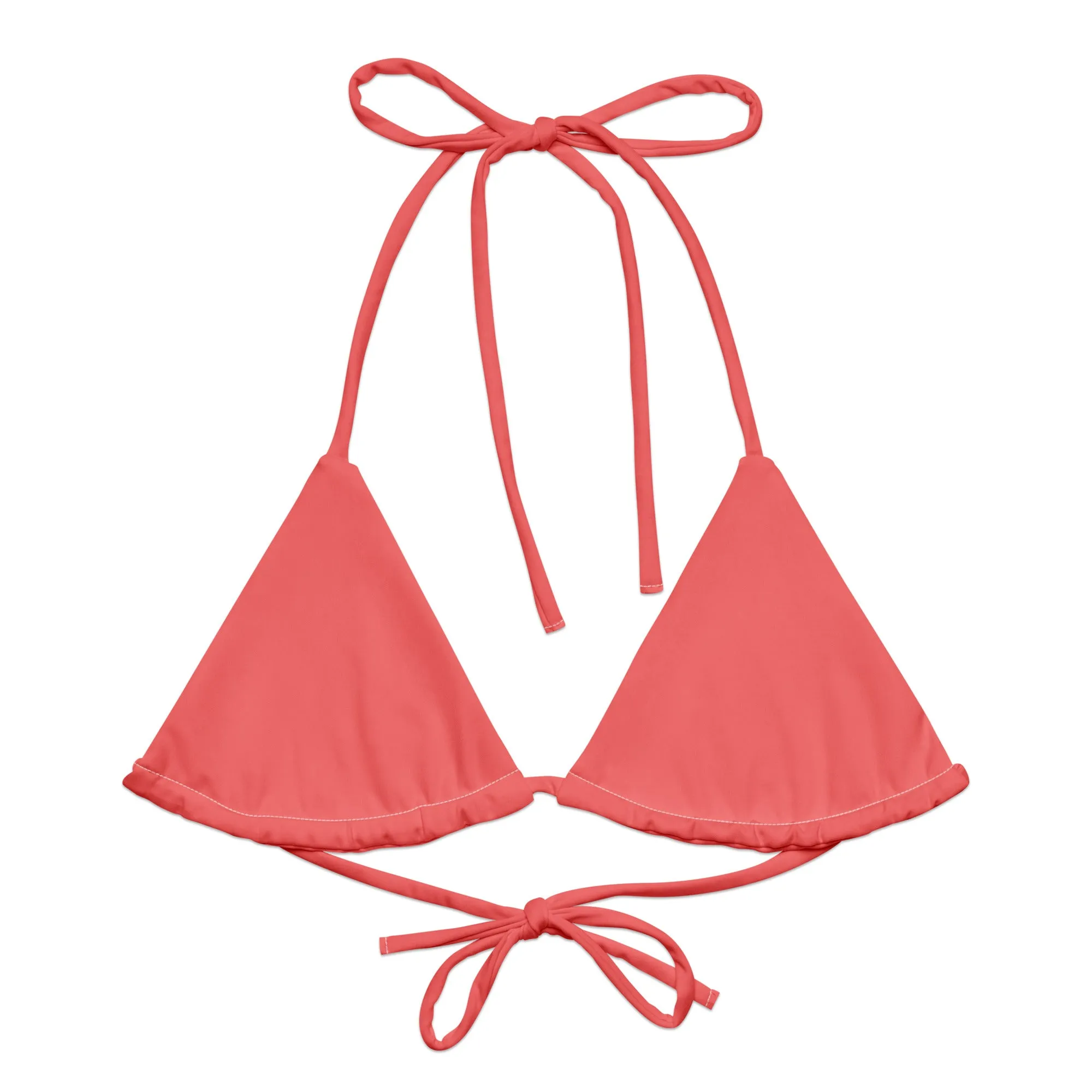 Rainbow Solid String Bikini Top