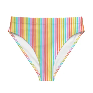 Rainbow Striped Athletic Bikini Bottom