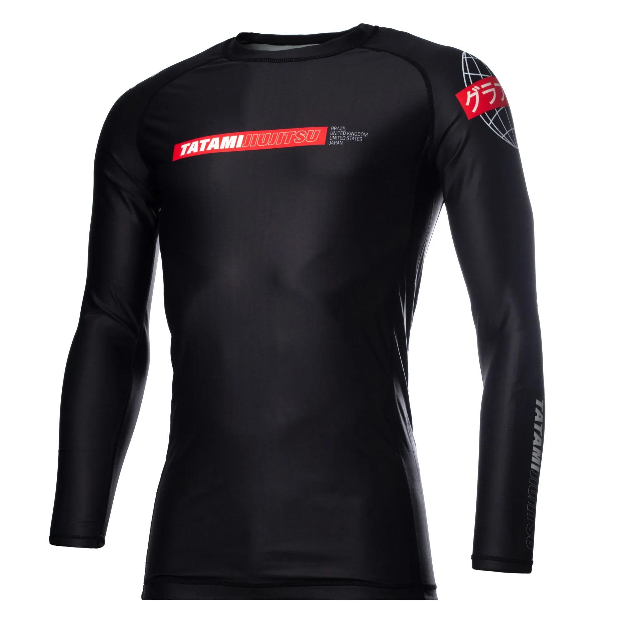 Rash Guard - Tatami Fightwear -  'Global' - Langrmet - Sort